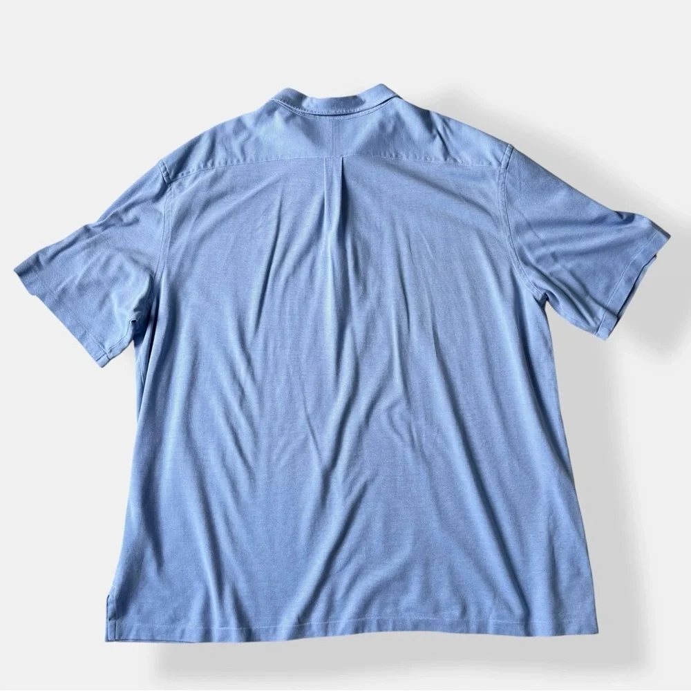 Ralph Lauren Knit Oxford Polo Shirt 3XLT Tall | Light Blue Preppy Classic